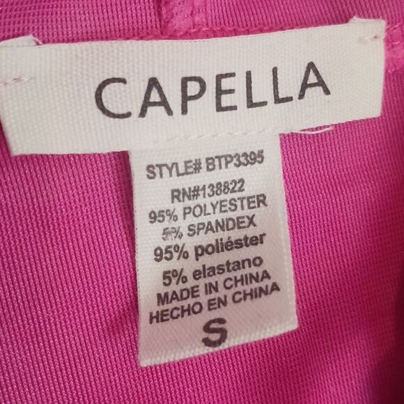 CAPPELLA Velour pink zip-up cropped hooded jacket & shorts set sz (S) - Picture 5 of 10